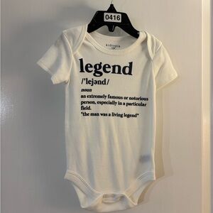 Kids One Piece by Kidtopia  - White Legend Print Sz 12M